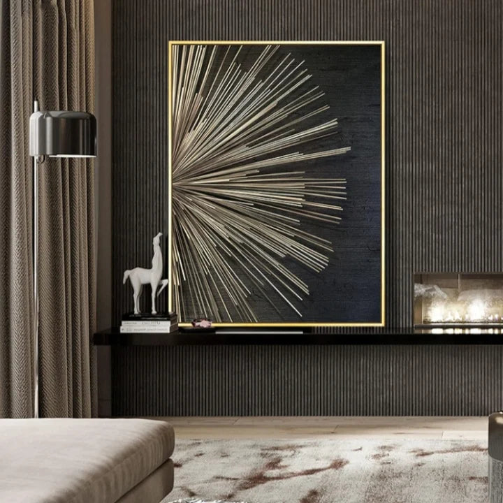 Classic golden wall art.