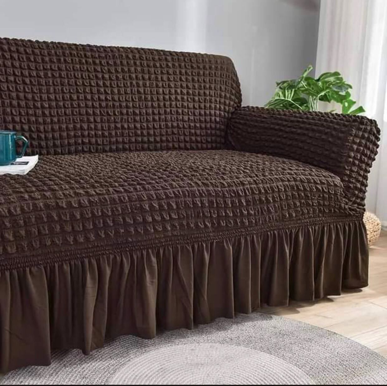 7 seater set 3+2+1+1 Turkey bubble stretch sofa covers.