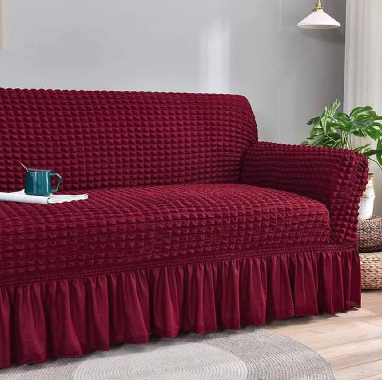 7 seater set 3+2+1+1 Turkey bubble stretch sofa covers.